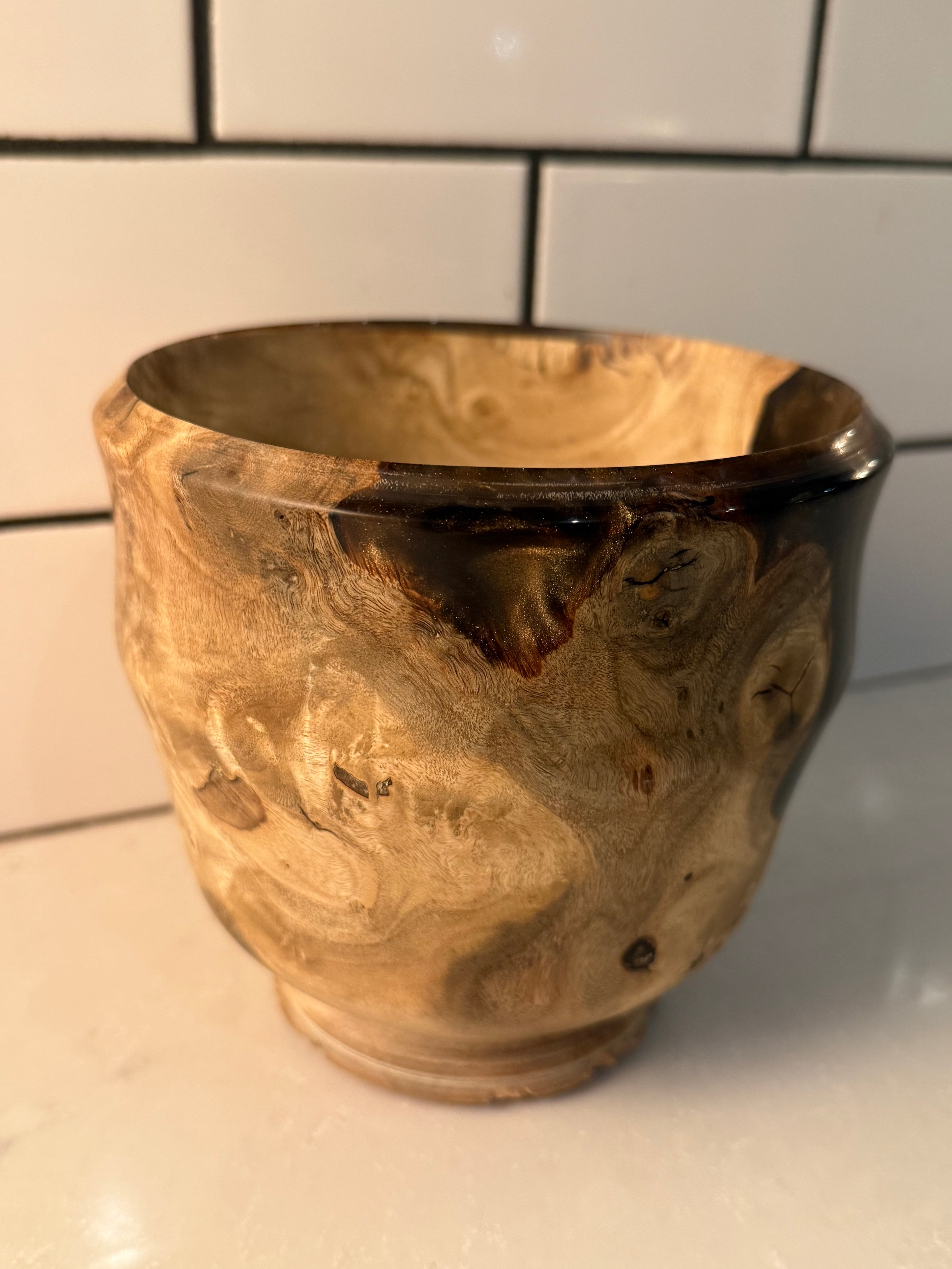 Wood and epoxy items.