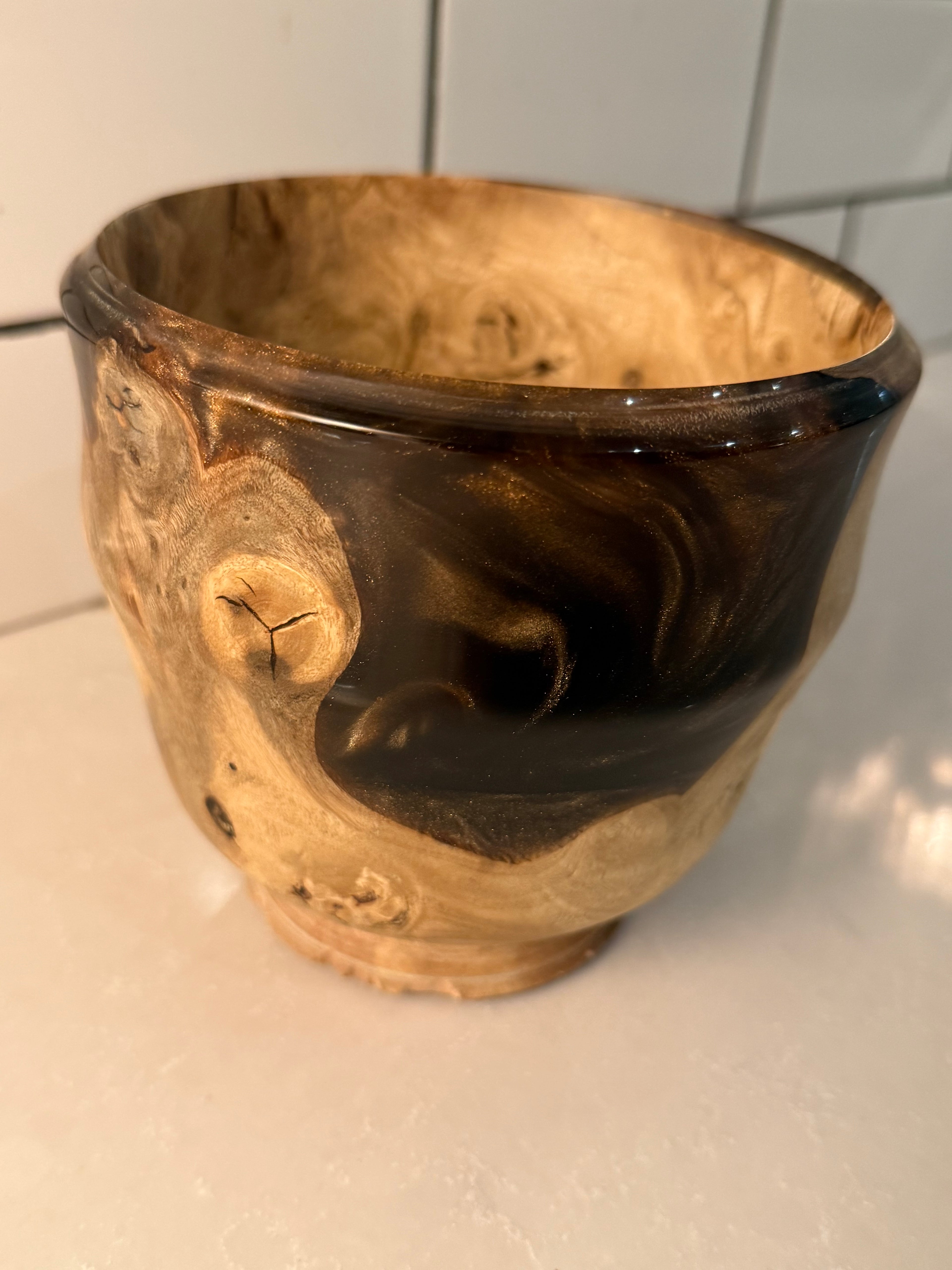 Wood and epoxy items.
